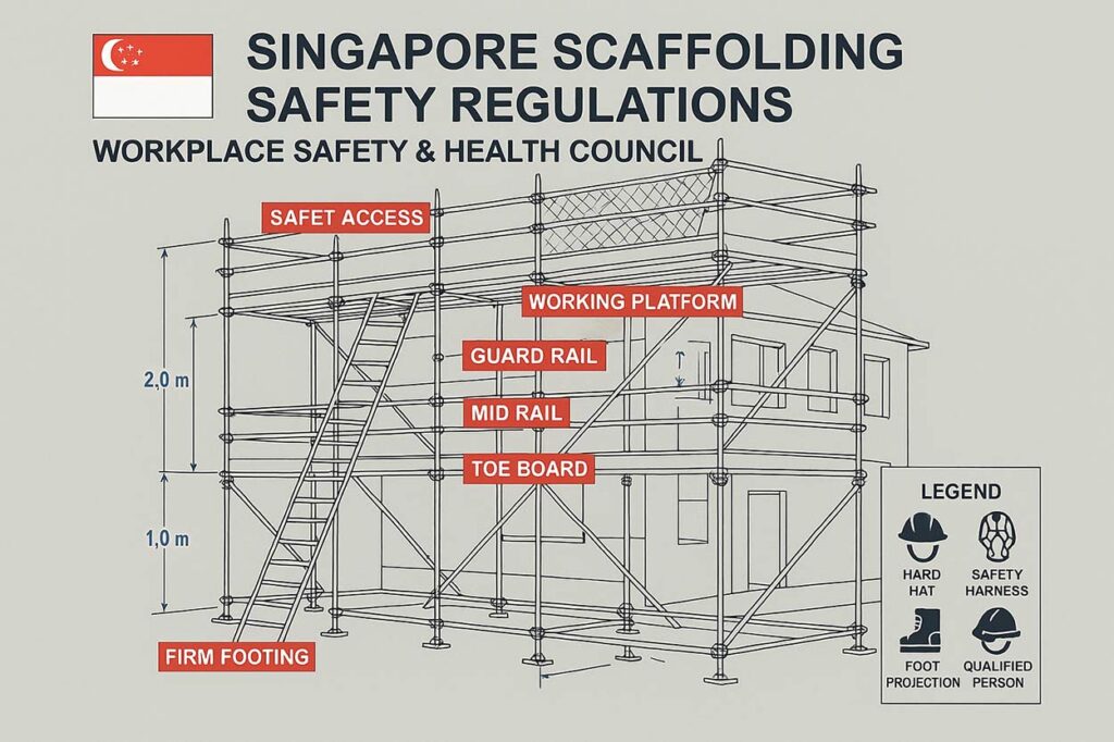 SG industrial scaffolding services, modular steel frames