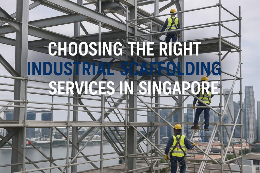 Industrial scaffolding services SG, secure multi-level platforms